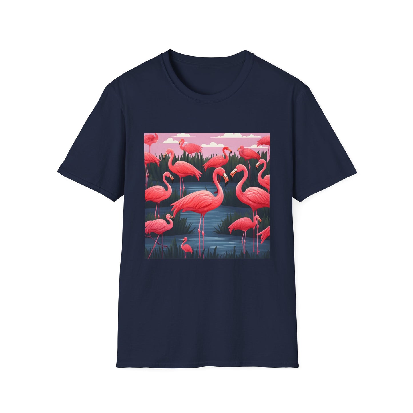 Flamingo Flock Elegance Tee