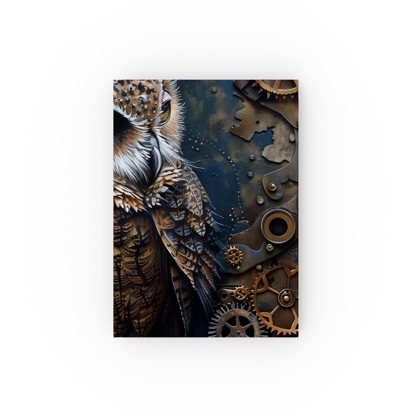 "Feathers & Gears Steampunk Owl Journal - High-quality, stylish, perfect for all seasons."