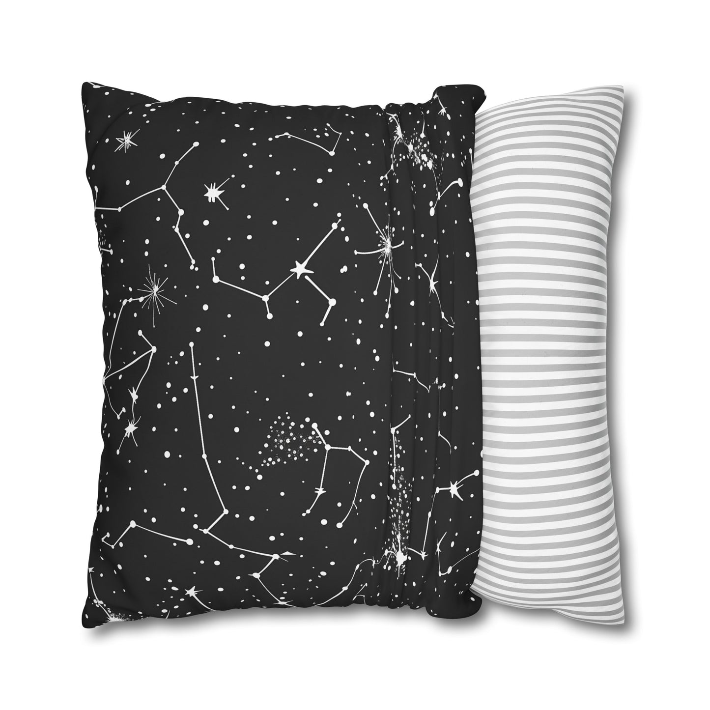 "Starry Night Pillow Case featuring Constellation Stars pattern for a magical bedroom ambiance"