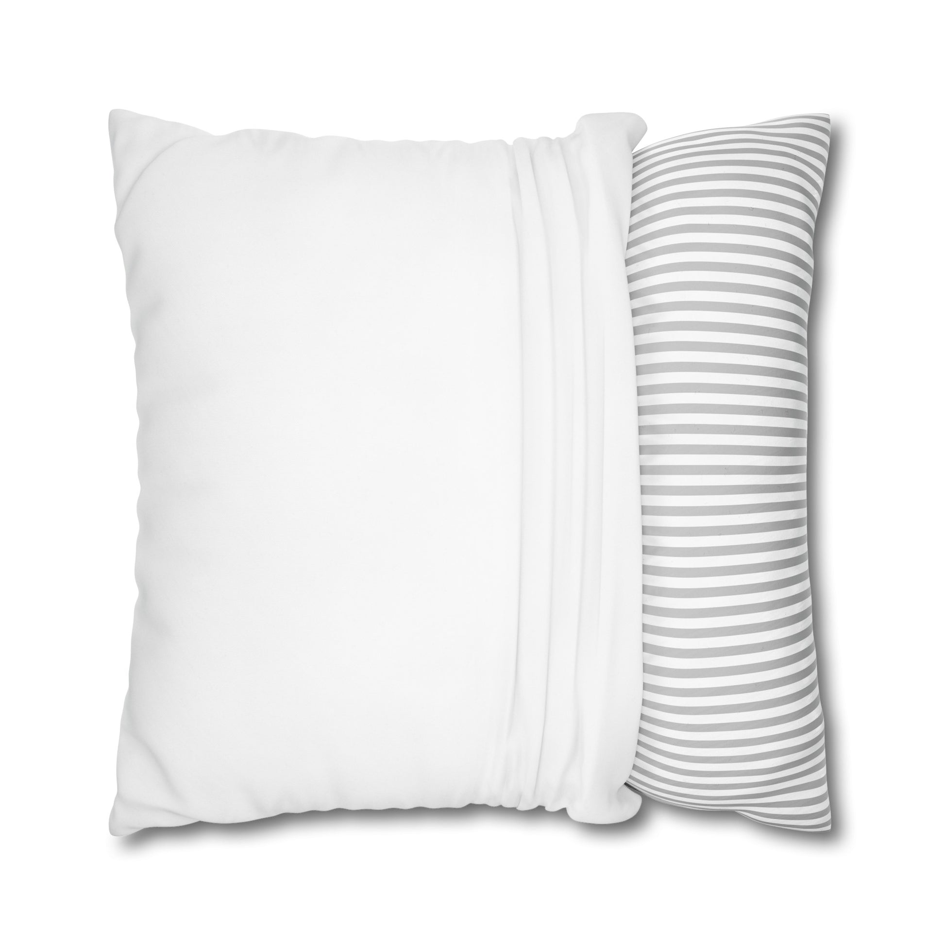 Personalized Square Poly Canvas Pillowcase - Decorator's Delight, Double Sided Print, Concealed Zipper - Available in Multiple Sizes