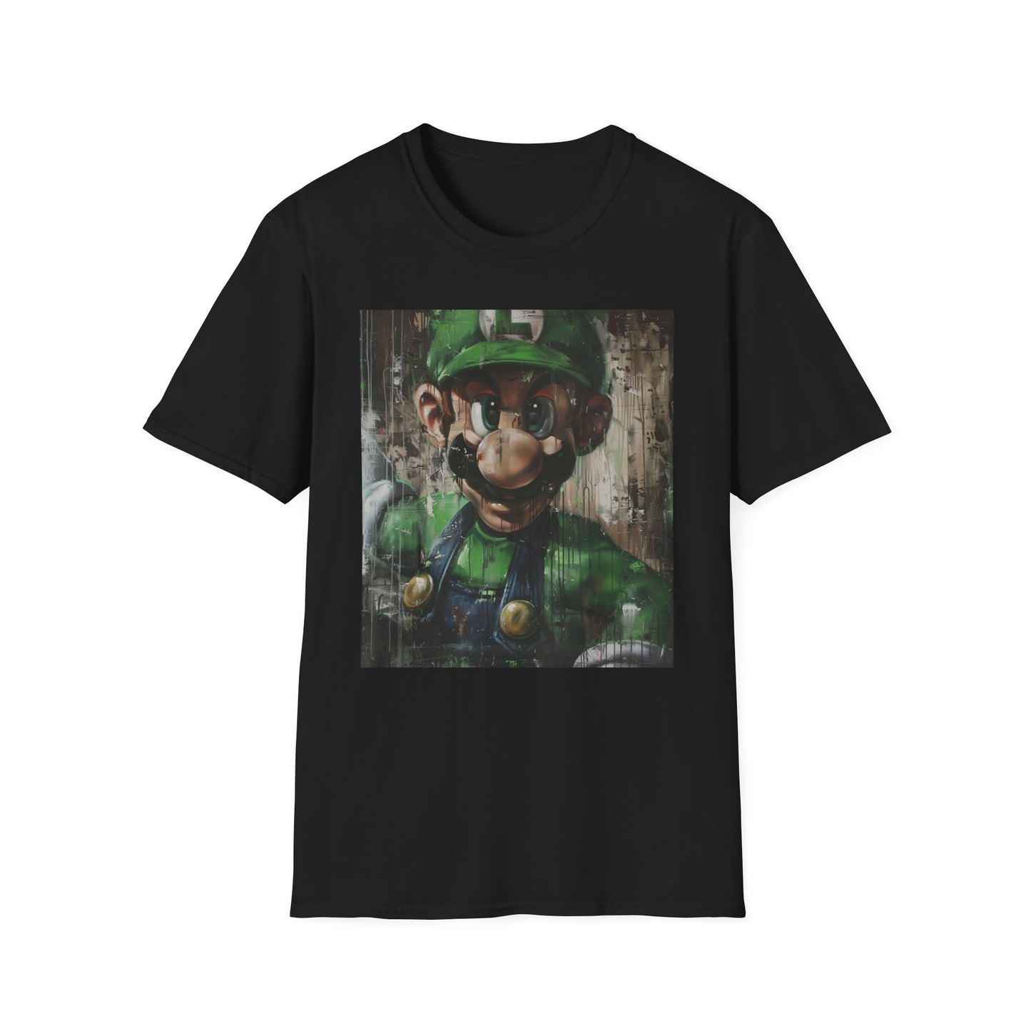 Loyal Brother: The Unwavering Spirit of Luigi | T-Shirt | Art, Character, Design, Fashion, Illustration, Luigi, Nintendo, Painting, Super mario, Video game | Prints with Passion