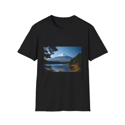 Sacred Mountain in Serene Majesty | T-Shirt | Japan, Landscape, Mount fuji, Nature, Snow, Sunrise, Tokyo, Tourism, Travel, Volcano | Prints with Passion