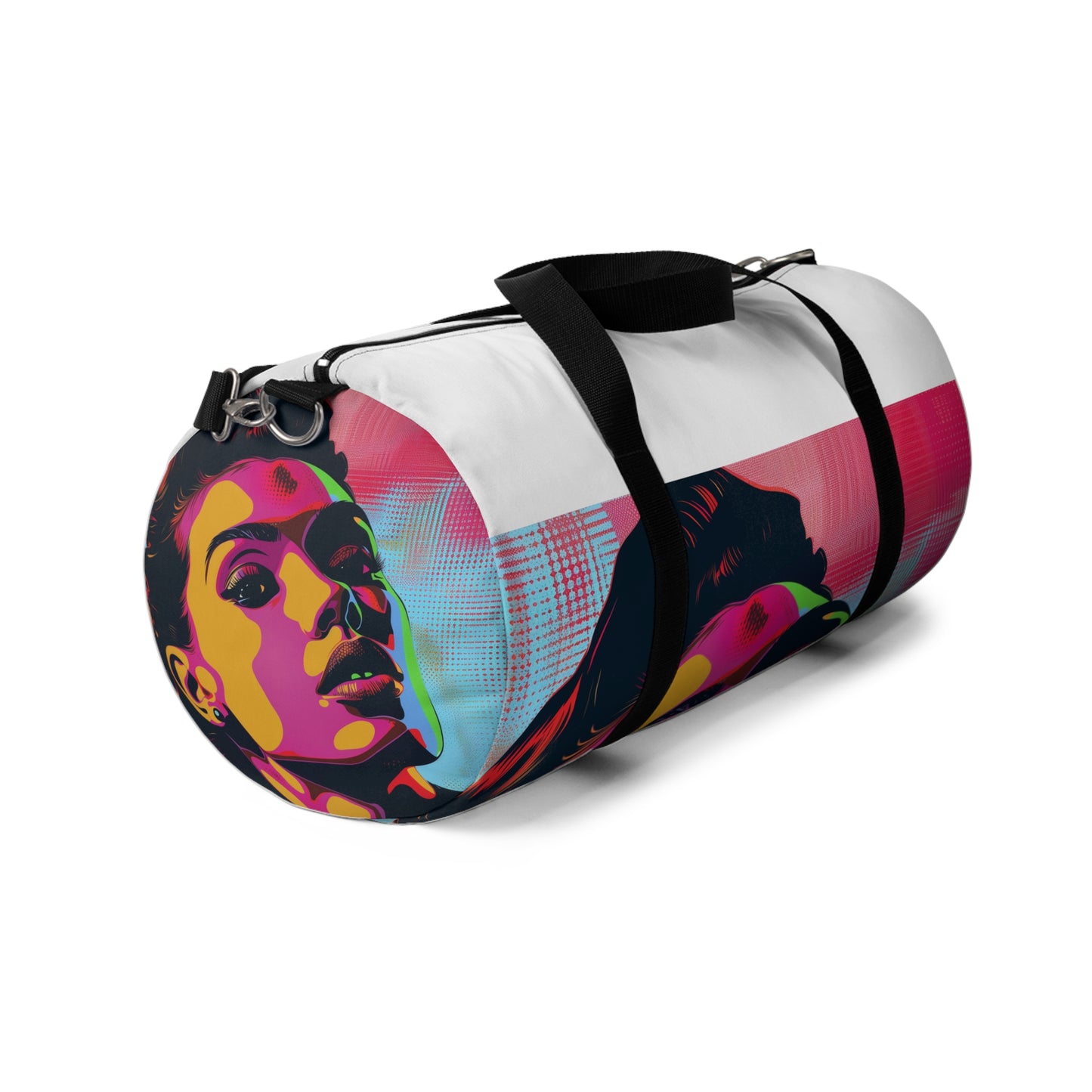 Pop Art Portrait Duffel Bag | Duffle Bags | Accessories, All Over Print, AOP, Assembled in the USA, Assembled in USA, Bags, Duffle, Made in the USA, Made in USA | Prints with Passion