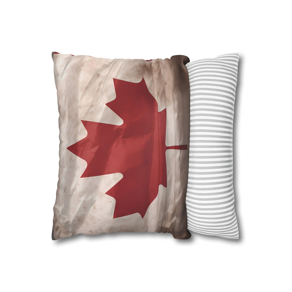 Canada Flag — 40×40 Cushion Cover — Sofa & Living Room Lifestyle View