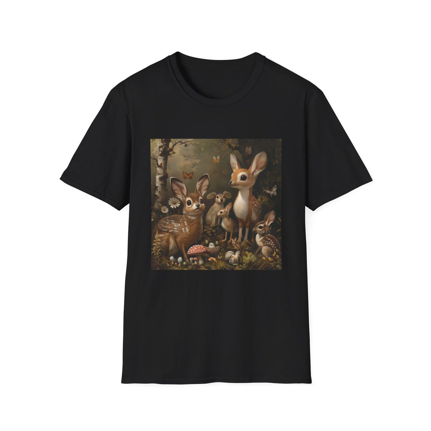 Woodland Rhapsody: A Tapestry of Creatures | T-Shirt | DTG, Men's Clothing, Regular fit, T-Shirts, Unisex, Women's Clothing | Prints with Passion