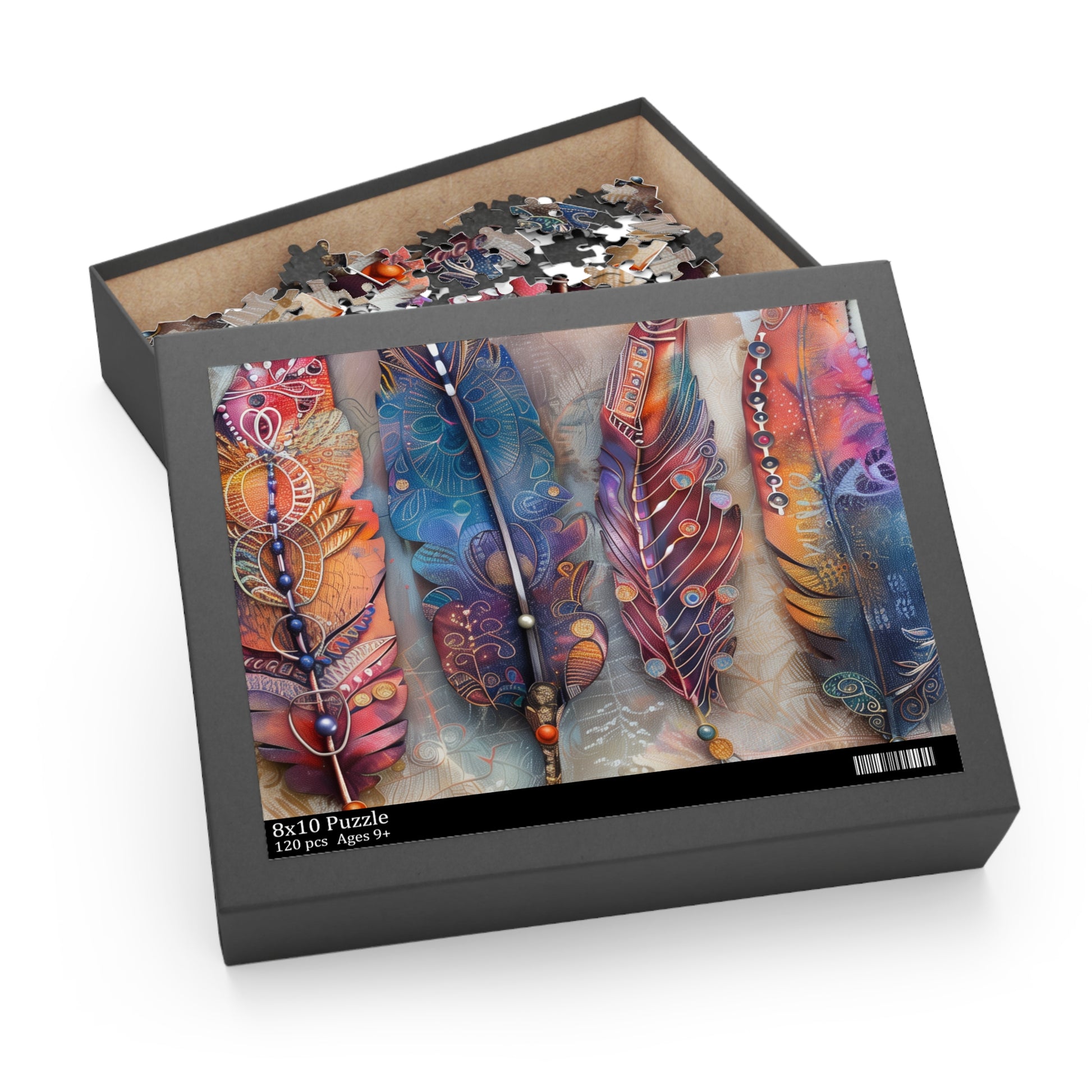 Bohemian Feather Jigsaw Puzzle | Puzzle | Back-to-School, Fall Picks, Games, Holiday Picks, Home & Living, Puzzles, TikTok, Valentine's Day, Valentine's Day Picks | Prints with Passion