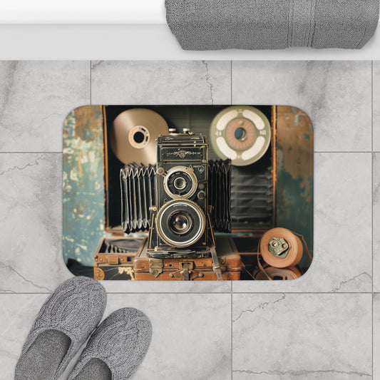 Retro Camera Bath Mat | Bath Mats | Bath, Bathroom, Home & Living, Indoor, Sublimation | Prints with Passion