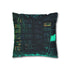 Overgrown Library with Glowing Books (Edition II) — 40×40 Cushion Cover — Double-Sided Back & Concealed Zip Detail