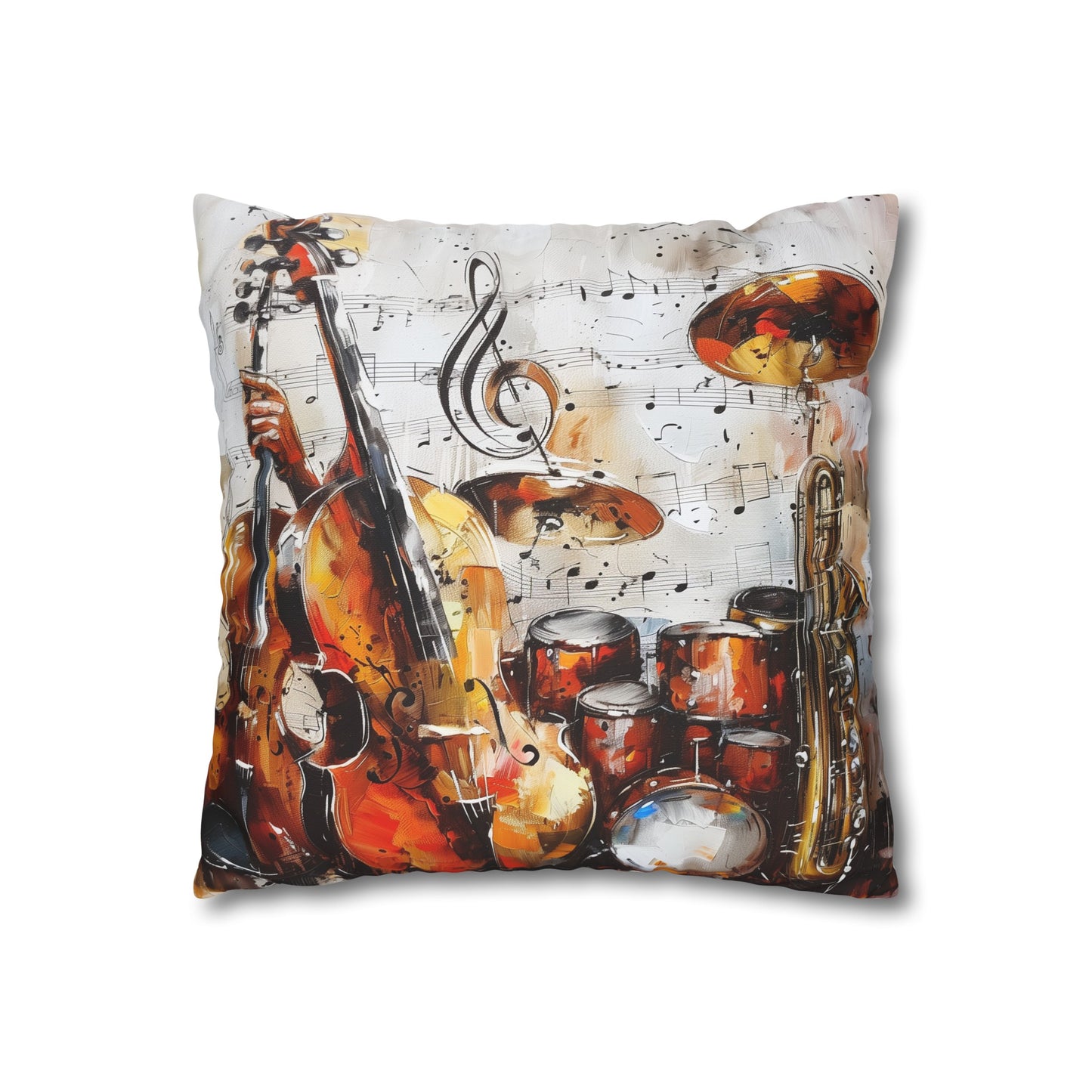 "Musical Dreams Pillowcase - High-Quality, Comfortable, Stylish Design for Music Lovers | Perfect Gift for All Seasons"