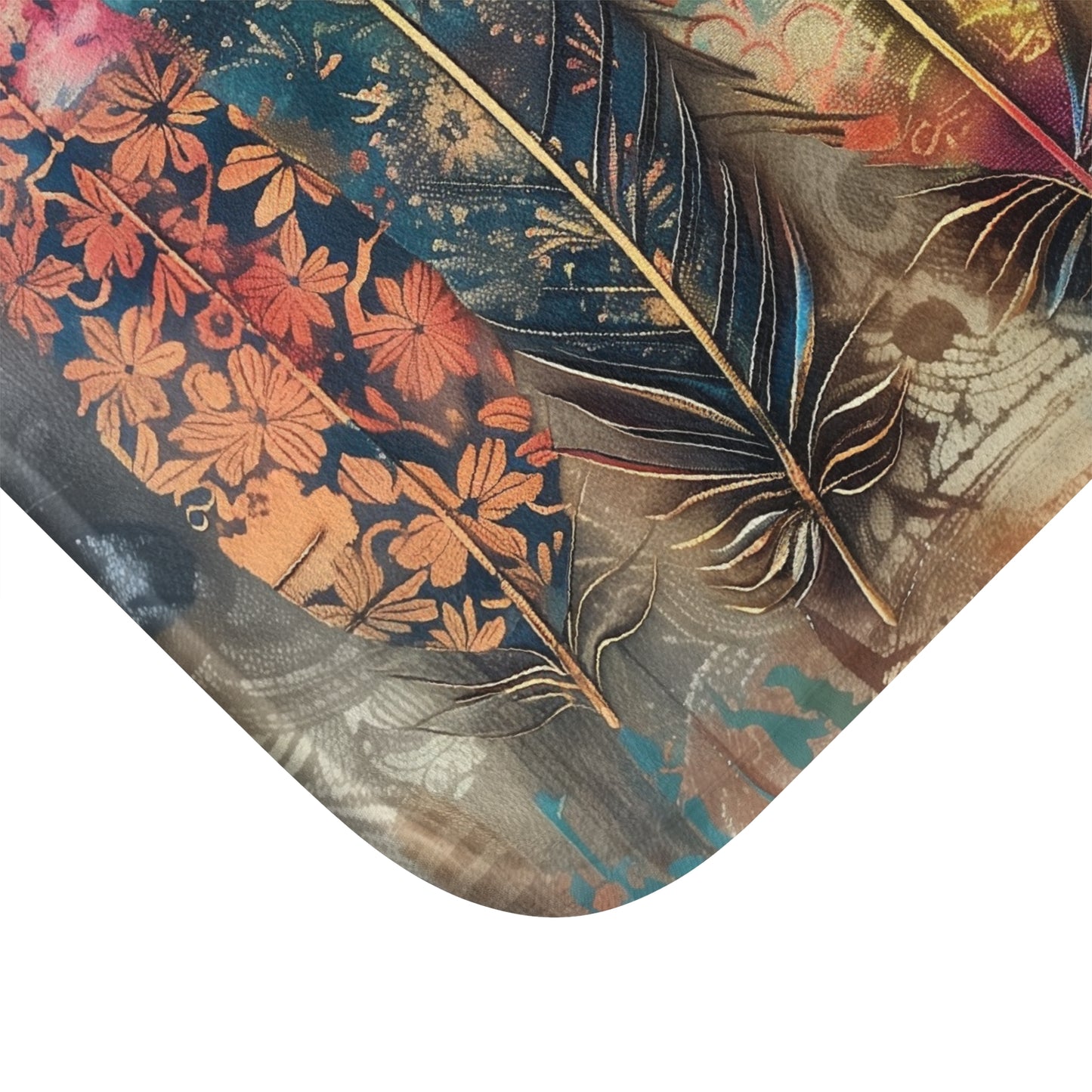 Boho Feathers Bath Mat