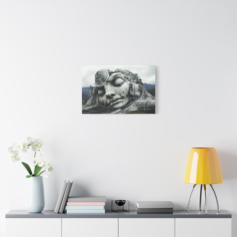 Mountains Shaped Like Sleeping Titans — Canvas Wall Art — Kiln-Dried Pine Frame & Ready-to-Hang Back View