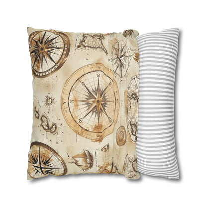 "Vintage Maps Pillowcase - Add history to your decor with our seamless old world map pattern"