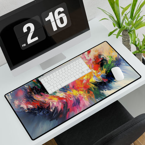 A Vibrant Abstract Painting Bursting with Color Gaming XXL Extended Desk Mat