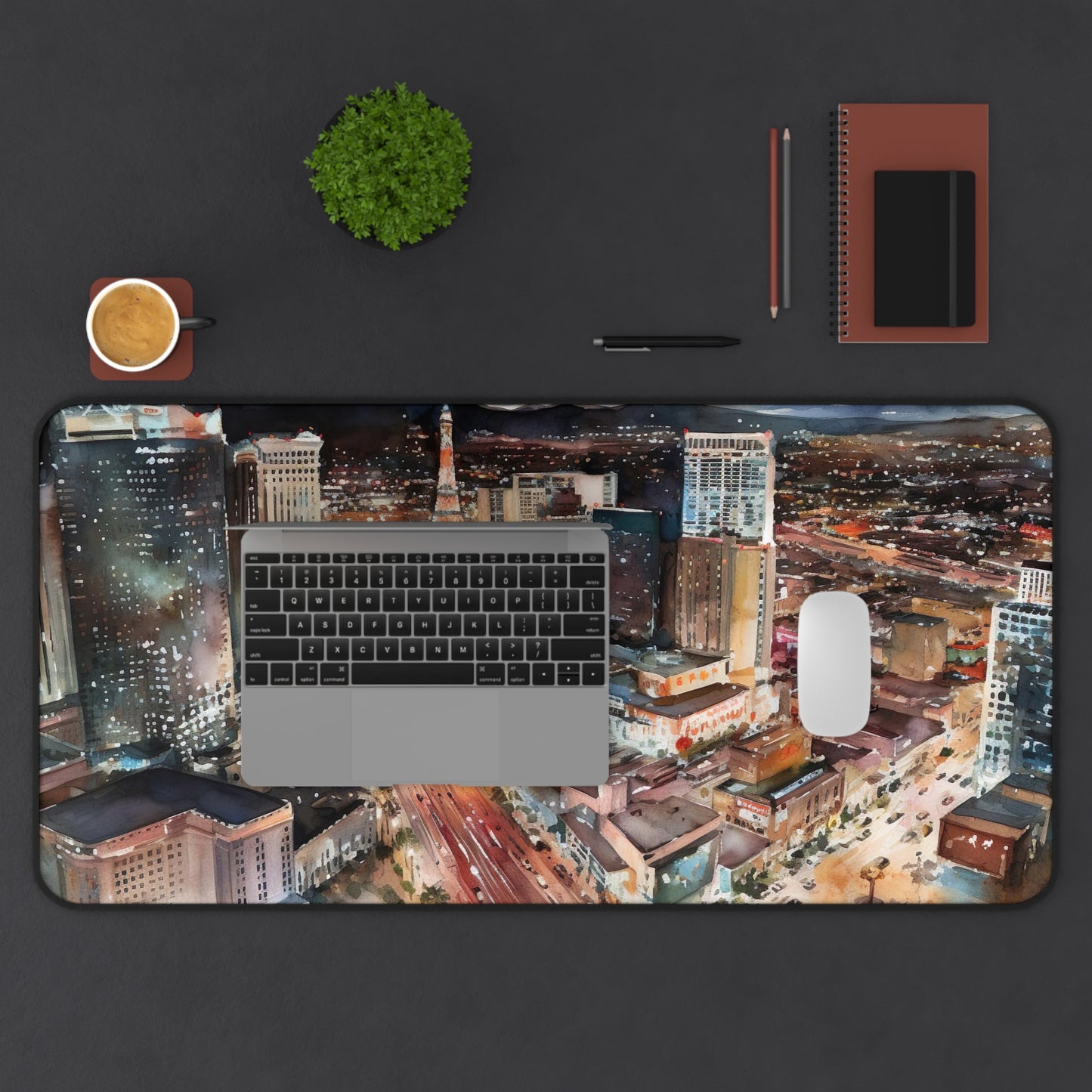 "Vegas Night Desk Mat - Vibrant workspace accessory for creativity and productivity"