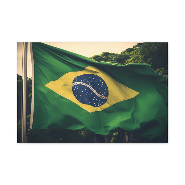 Brazil Flag — Canvas Wall Art — Front Gallery-Wrapped Canvas View