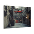 Cyberpunk Alleyway with Flying Cars — Canvas Wall Art — Product Detail View 6