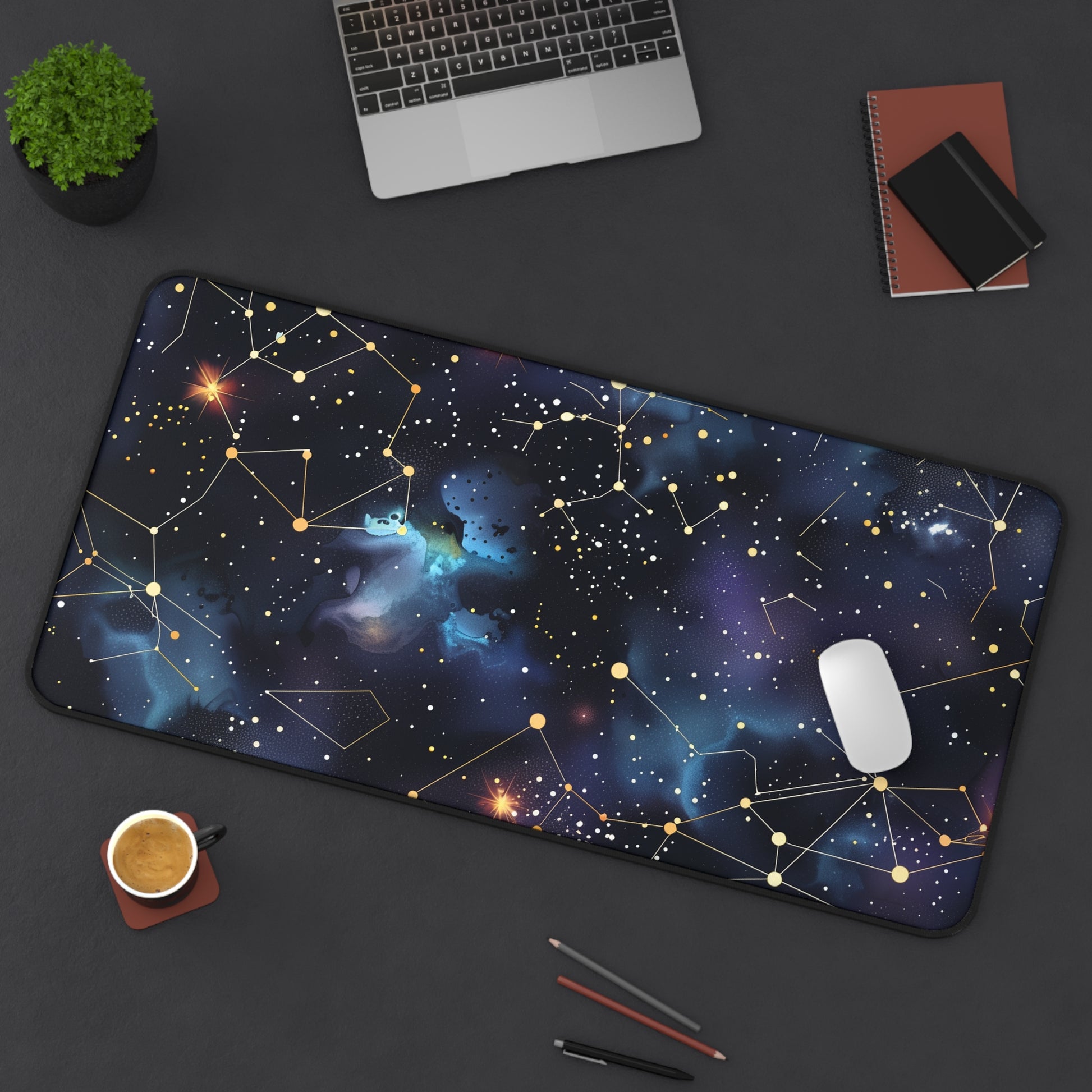 Starry Night Desk Mat | Desk Mat | Accessories, Back-to-School, Desk, Fall Bestsellers, Home & Living, Mouse pad, Mouse Pads, Mousepad, Seasonal Picks, Stationery, TikTok | Prints with Passion