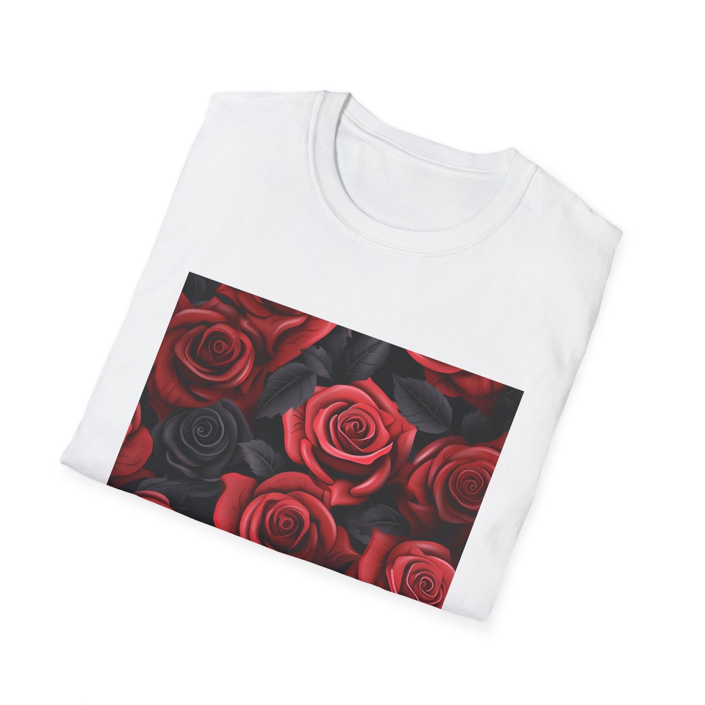 Crimson and Shadow Rose Tee