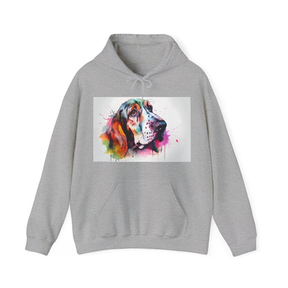 Snuggle-Love Basset Watercolor Hoodie