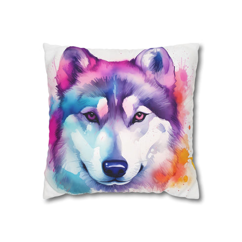 Cute Husky — 40×40 Cushion Cover — Front 40×40 cm Square Cushion View