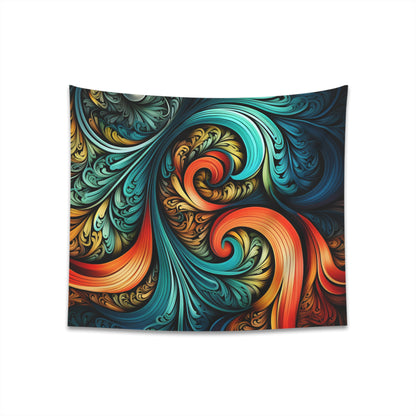 "Fractal Tapestry: A GSNG Design - Mesmerizing mathematical art for any space, available in 34" x 40" and 57" x 57" sizes, perfect gift option | BenCPrints"