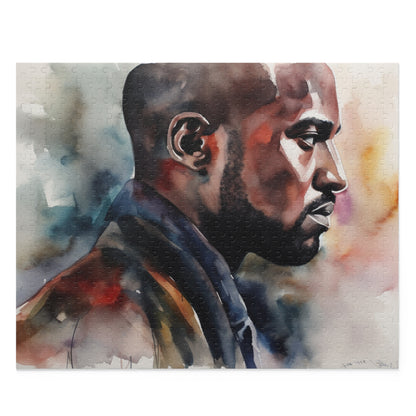 Kanye Watercolor Jigsaw Puzzle | Puzzle | Back-to-School, Fall Picks, Games, Holiday Picks, Home & Living, Puzzles, TikTok, Valentine's Day, Valentine's Day Picks | Prints with Passion