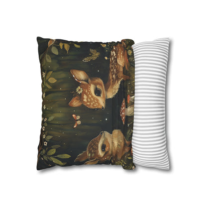 Enchanted Forest Pillowcase - High-quality, comfortable and stylish pillowcase featuring woodland creatures in a lush forest setting. Perfect for all seasons. Makes a great gift. Get yours now!