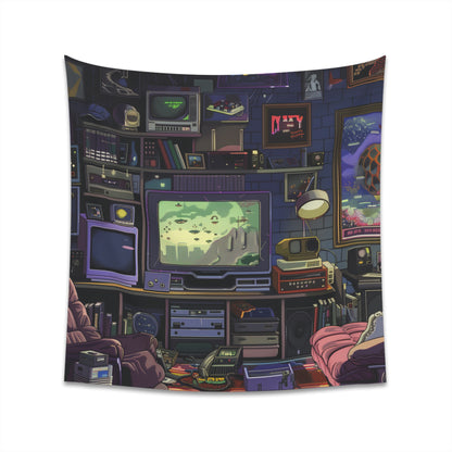 "Retro Gaming Tapestry - Vibrant 8-bit Design for Gamers | High-Quality Material | Perfect Decor Gift - Available in 2 Sizes | Shop Now!"