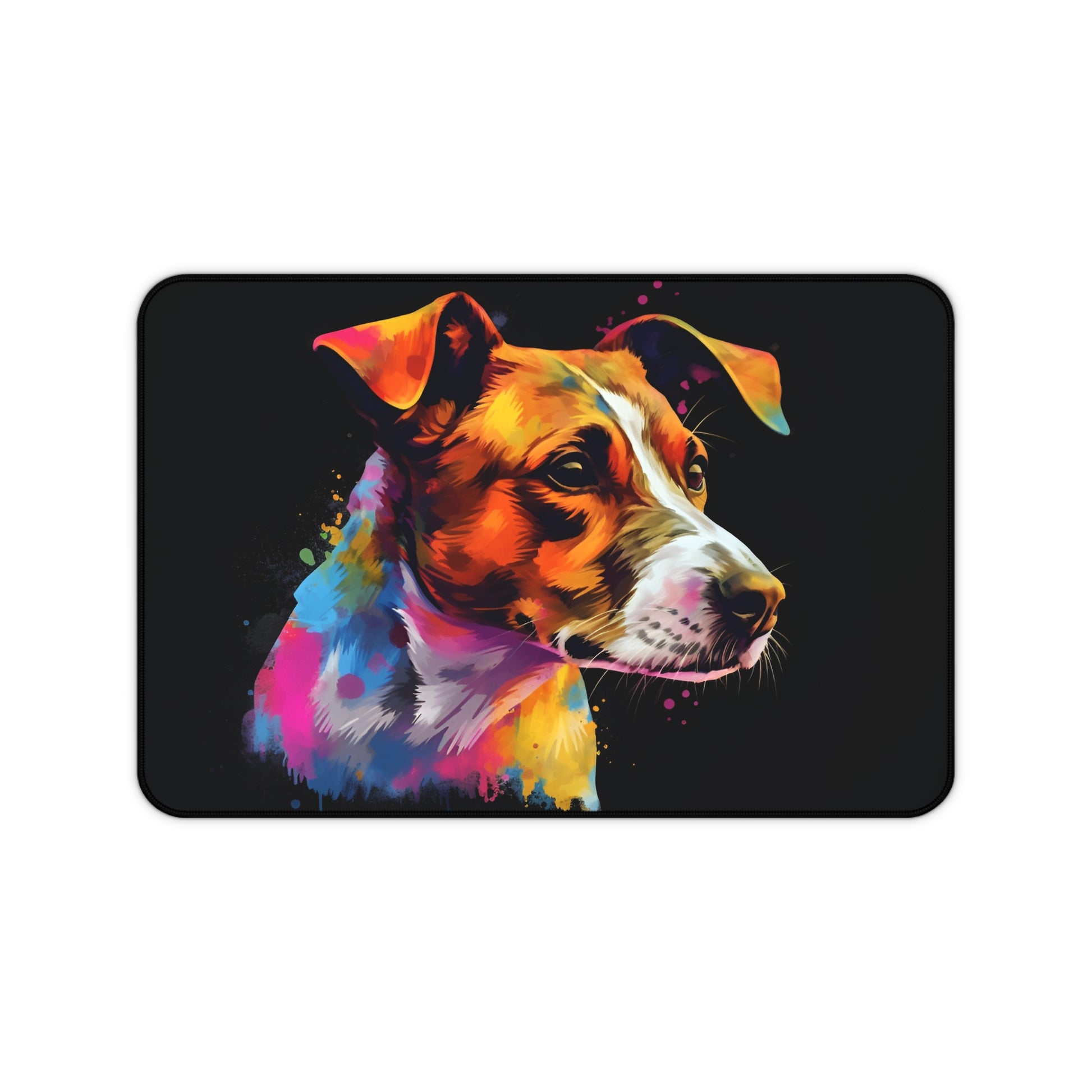 "Whimsical Jack Russell Puppy Desk Protector - Keep your workspace clean and stylish with this adorable terrier-themed desk mat"