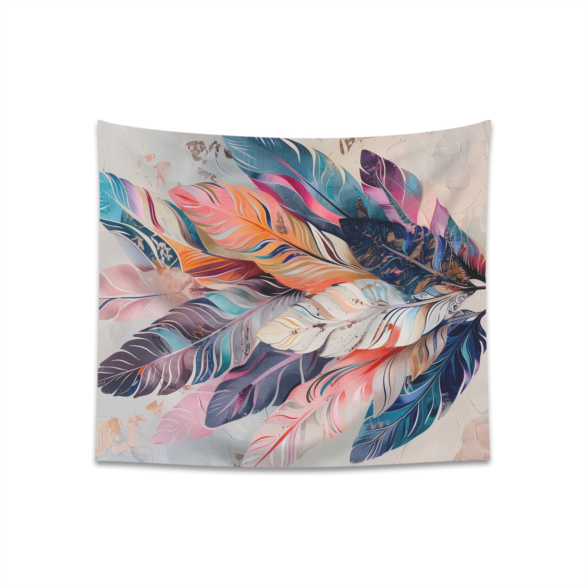 "Feathered Dreams Bohemian Tapestry - Nature Inspired Wall Art for a Free-Spirited Aesthetic | 34" x 40" or 57" x 57" | High Quality, Stylish, All Seasons, Great Gift - BenCPrints"