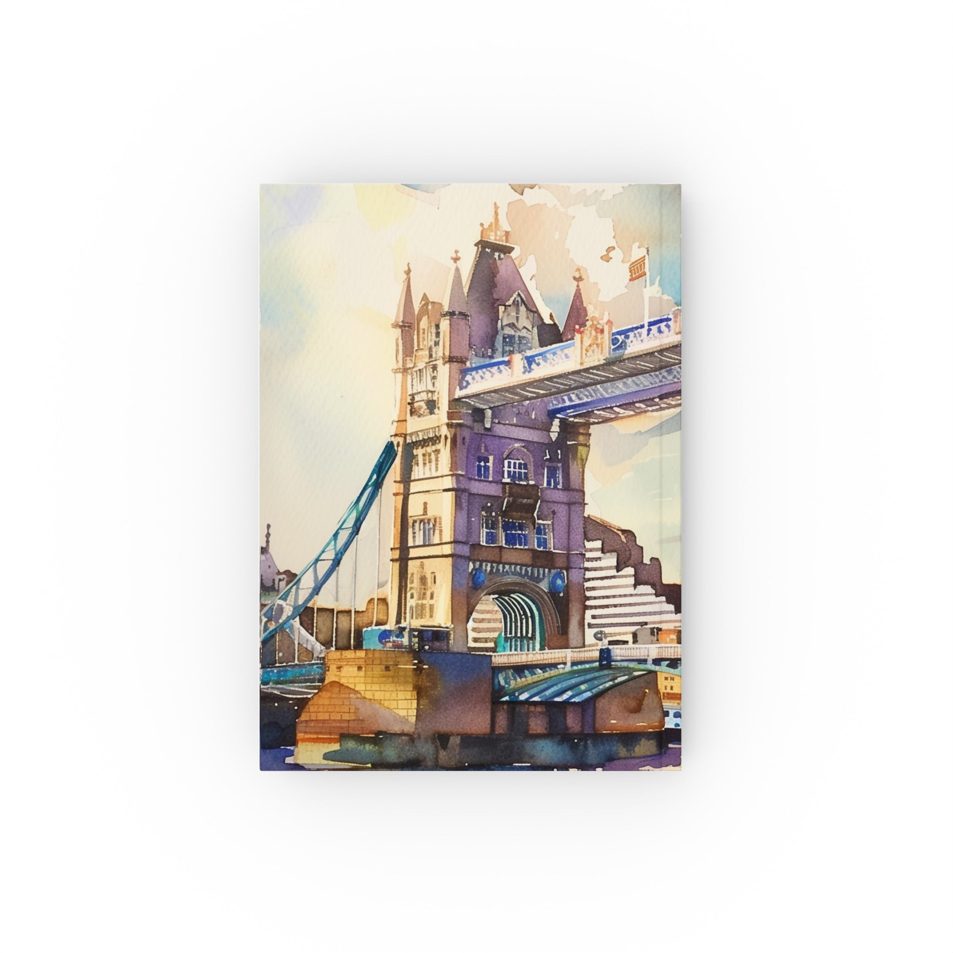 "London's Bridge Tower Bridge Journal - Iconic watercolor cover, perfect for travel memories or gift-giving"