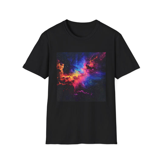 Lost in Space T-shirt Neon Space Galaxy Luminous Dreams | T-Shirt | DTG, Men's Clothing, Regular fit, T-Shirts, Unisex, Women's Clothing | Prints with Passion