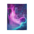 Data Ghost Drifting through Abandoned Plush Fleece Throw Blanket