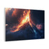 Waterfall of Fire from Mountain in Space Stretched Canvas Wall Art