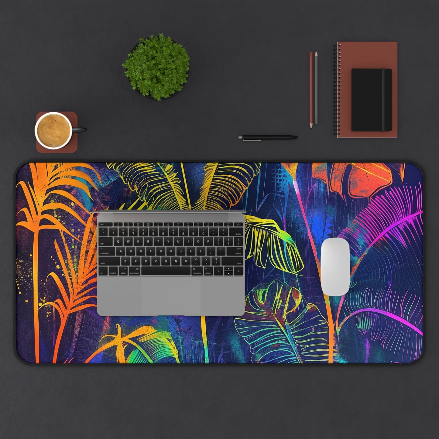 Neon Jungle Desk Mat: Elevate Your Workspace