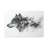 Ink Wolf Morphing into Smoke — Canvas Wall Art — Living Room Wall Lifestyle View