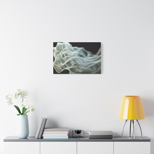 Surreal Ethereal 3D Smoke Typography — Canvas Wall Art — Kiln-Dried Pine Frame & Ready-to-Hang Back View