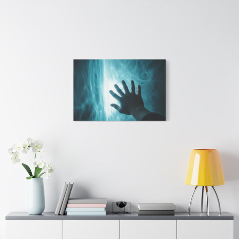 Hand Reaching Through Glowing Portal — Canvas Wall Art — Product Detail View 7