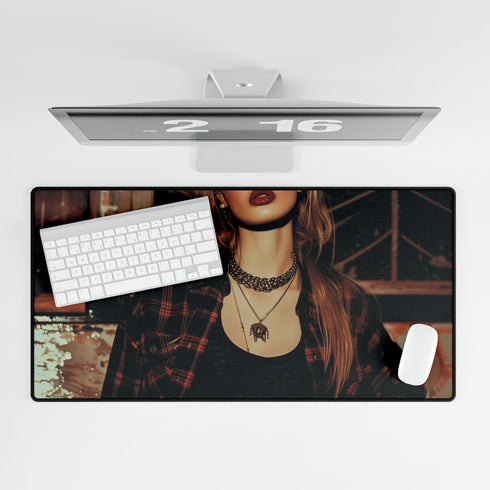 90s Retro Grunge Abstract Texture — XL & XXL Desk Mat — Product Detail View 5