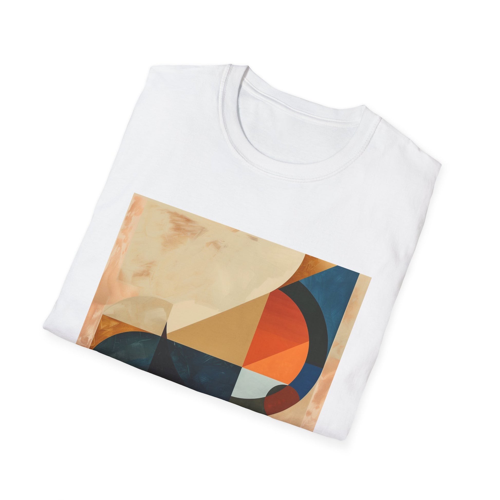 Abstract Art T Shirt - Geometric Symphony: Interwoven Worlds T-Shirt