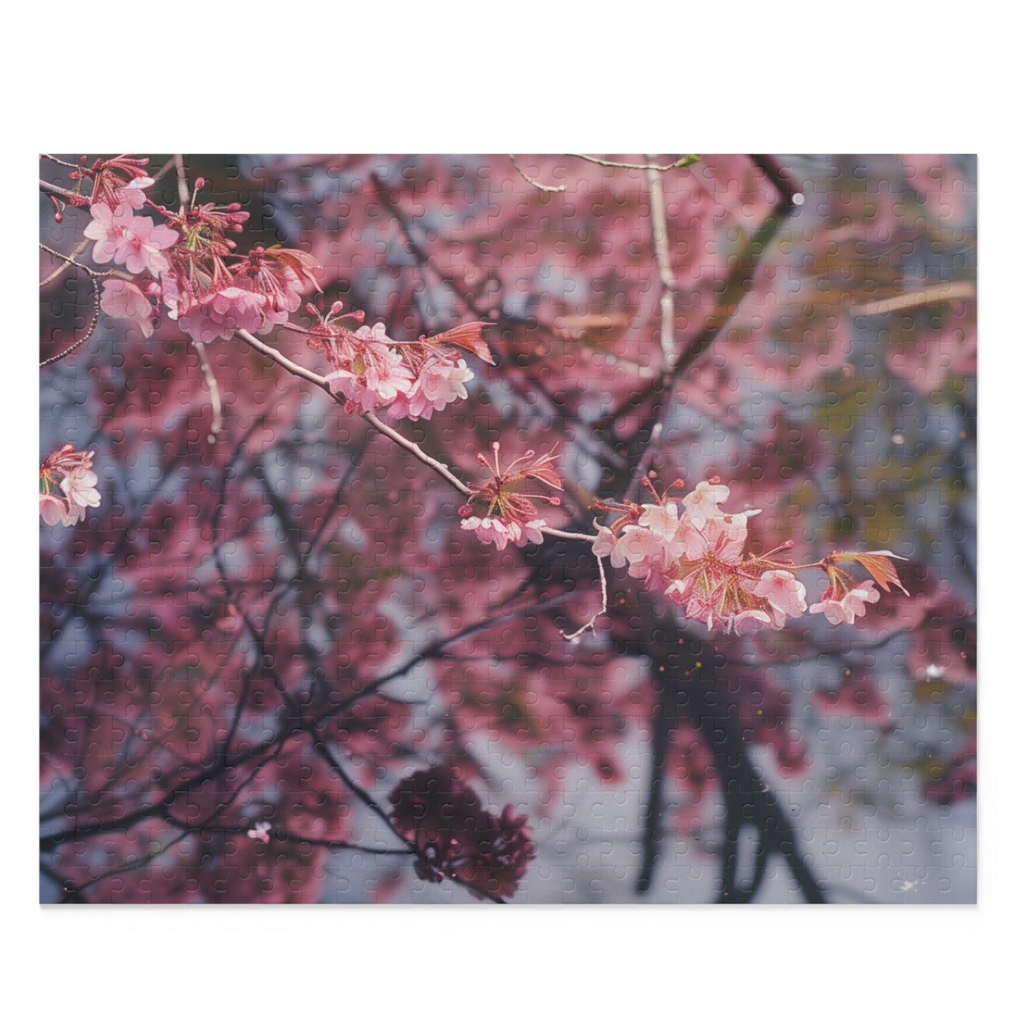 Zen cherry blossom jigsaw puzzle for relaxation - Cherry Blossom Haven Puzzle in full bloom