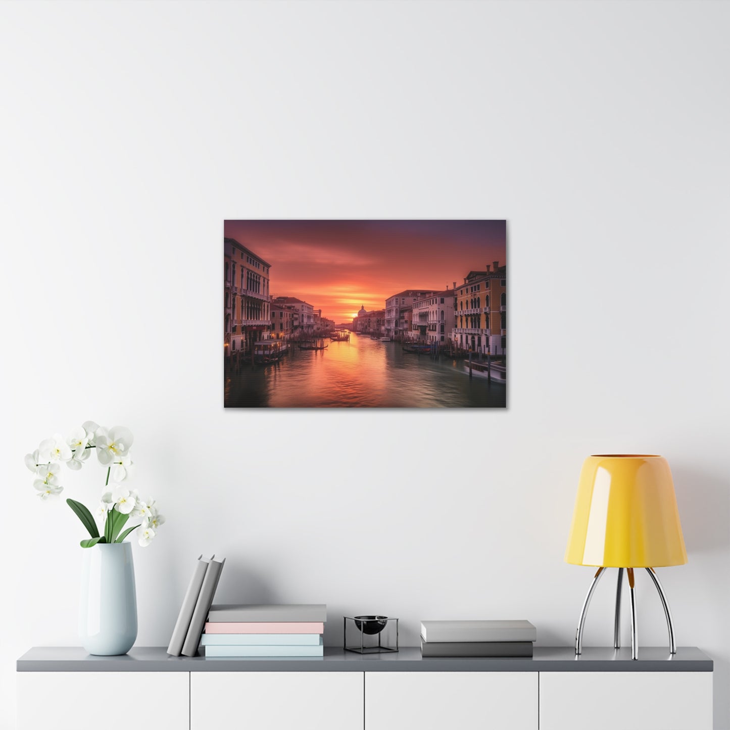 Vibrant Venice Sunset Canvas