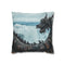 Steam Powered Dragon Curled on Mountain — 40×40 Cushion Cover — Front 40×40 cm Square Cushion View