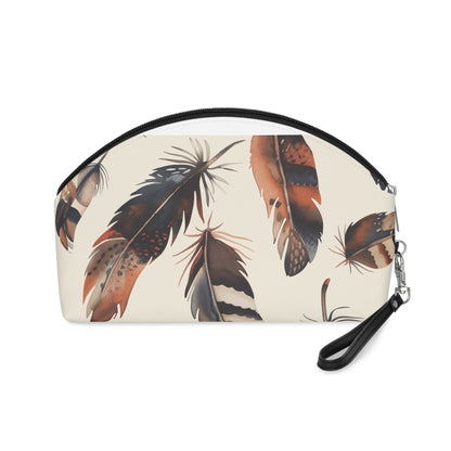 Feathered Boho Chic Makeup Bag