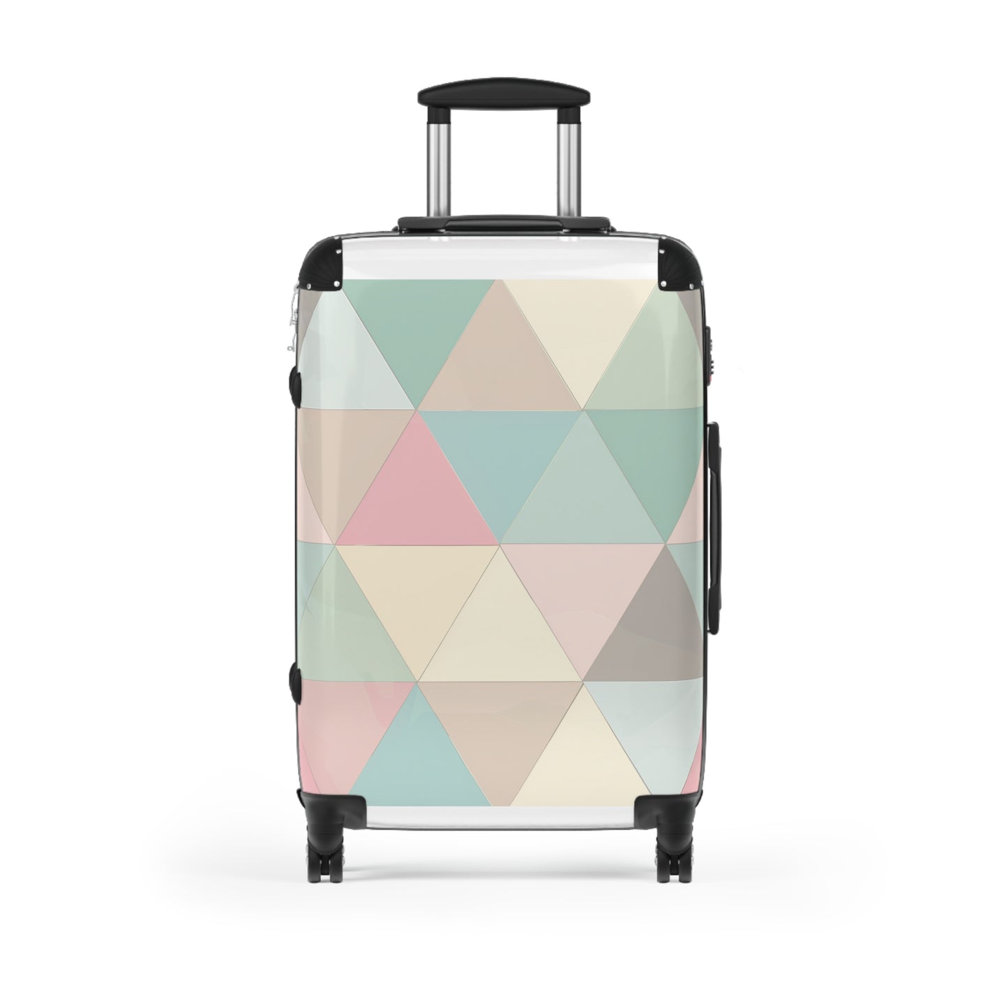 Travel in Style: Pastel Geometric Suitcase