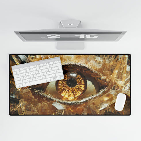 Levitating Crystals Forming an Eye — XL & XXL Desk Mat — Product Detail View 5