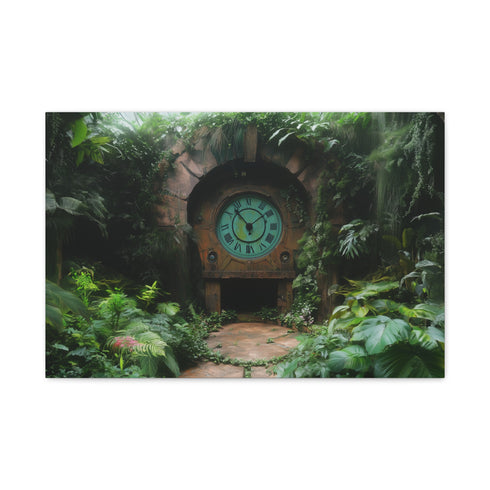 Time Machine Hidden in a Jungle — Canvas Wall Art — Front Gallery-Wrapped Canvas View