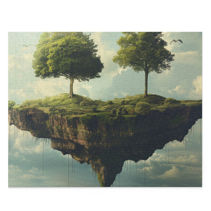 "Floating Island Dreamscape Puzzle - Surreal jigsaw with enchanting landscape"