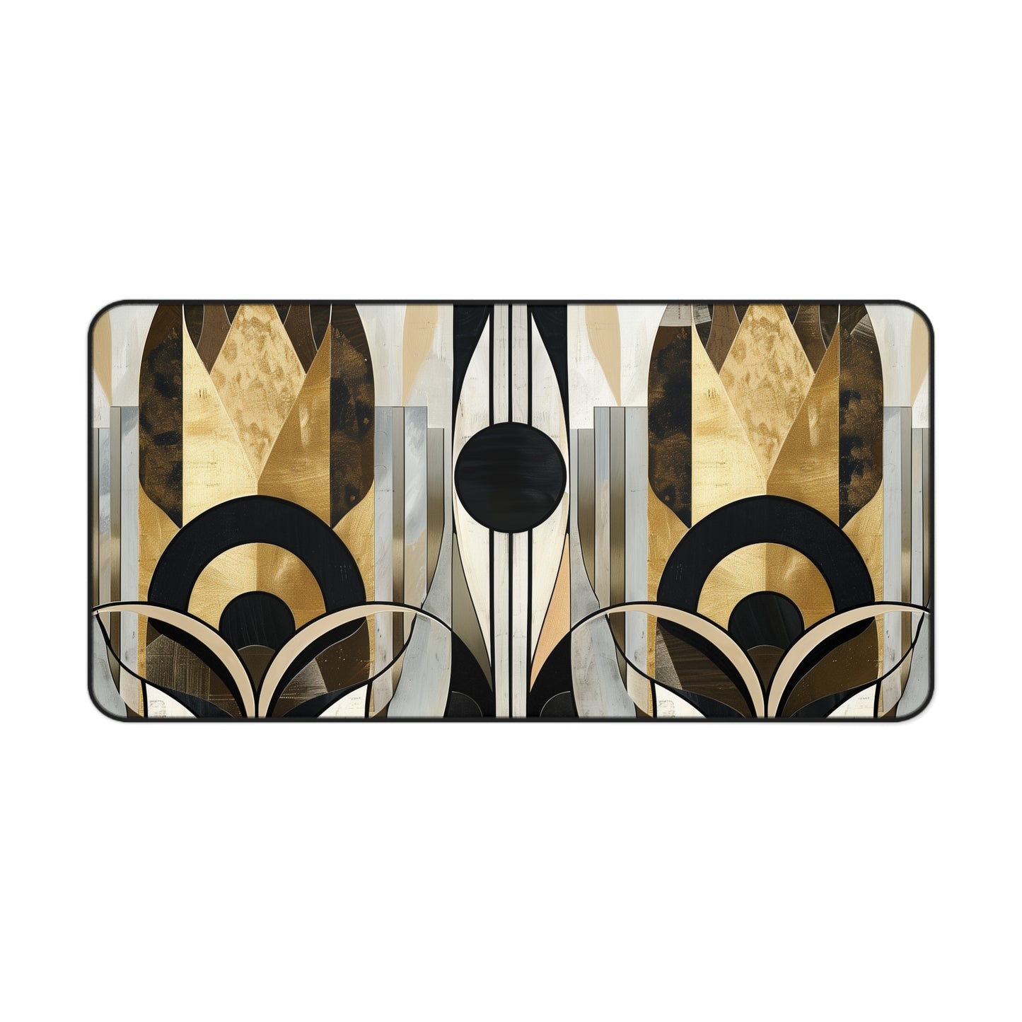 "Abstract Art Deco Desk Mat – Vibrant Colors for Sophisticated Office Decor"