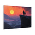 Lone Knight on a Cliff at Dawn — Canvas Wall Art — Product Detail View 6